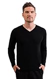 CASH-MERE.CH 100% Kaschmir Herren Pullover | Sweater V-Ausschnitt 2-fädig...