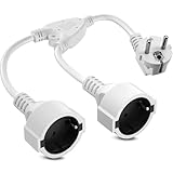 Doppelstecker für Steckdose Steckdosenadapter 2fach 4000W Verlängerungskabel...