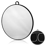Friseurspiegel, 26cm großer runder Handspiegel mit bequemem Griff zum...