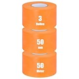 iuqiepo 3 Rollen Kreppband, Malerkrepp 50 mm x 50 m, Goldband, Wasserdicht...