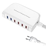 USB-Schnellladegerät, tragbare 84W 6-Port-Ladestation, geeignet für...