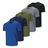 CIMIC 5er Pack Sport Tshirts Herren Funktionsshirt Sportshirt Herren Kurzarm T...