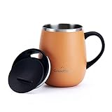 Grandties Thermo Kaffeebecher mit Griff - Schiebedeckel - 460 ml Coffee To Go...