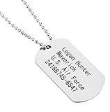 Erkennungsmarke silber, Hundemarke US Army Dog Tag - Kette als Soldaten...
