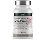 Glucosamin Chondroitin hochdosiert - 1200 mg pro Tag- mit Curcuma, Weihrauch,...