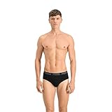 PUMA Herren Brief Unterwäsche, Black / Black, M EU