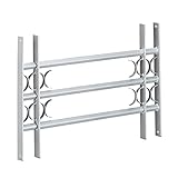 Relaxdays Fenstergitter Einbruchschutz, ausziehbar, für außen, Stahl, 450 x...