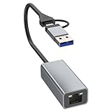 Azuxreza USB to Ethernet Adapter,USB C to Ethernet RJ45 Adapter,[2-in-1,...