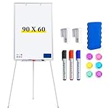 maxtek ​Flipchart Ständer Whiteboard, 90X60cm Magnetisches Tragbares Trocken...