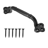 txuzong Schiebetürgriff aus Gusseisen, 220mm Schwarzer Scheunentor Griff für...