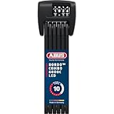 ABUS Faltschloss Bordo 6000C LED mit SH Schlosshalterung - faltbares...