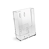 Prospekthalter DIN lang einfach Wand Wandprospekthalter Flyerhalter Acryl...