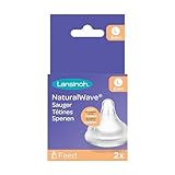 Lansinoh NaturalWave Sauger, Gr. L - schneller Milchfluss, 2 Stück (1er Pack)