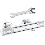 GROHE Precision Feel, Duscharmatur, wassersparend (Thermostat hält Temperatur...