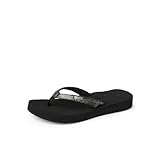 Reef Star Cushion Sassy, Damen Zehentrenner, Schwarz (Black/Silver BLS), 38.5 EU...