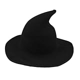 Meleager Hexenhut Damen, Witch Hat, Spitzes Hexen Hut Schwarz, Zauberhut...