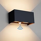 Klighten 24W Aussenlampe Außenwandleuchte mit Bewegungsmelder, IP65,3000K...