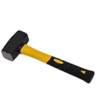 HRB Fäustel 1000 g mit Fiberglasstiel, Hochwertiger Hammer mit Stahlkopf -...