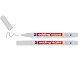 edding 4085 Kreidemarker - weiß - 2 Kreidestifte - Rundspitze 1-2 mm - dünner...