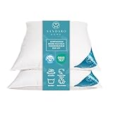 Sandaro Home Kopfkissen 80x80 Daunen-Federnkissen 2er Set, 80 x 80 cm 3 Kammern...