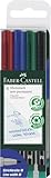 FABER-CASTELL 152604 - Marker Multimark, non-permanent, Stärke M, 4 Stück in...