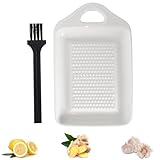 Keramik Reibe,Ingwer Reibe mit Bürste,Weiß Obstreibe Gemüsereibe Wasabireibe...