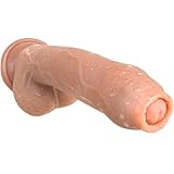 Realistischer Dildo Mit Vorhaut 22Cm Zwei Layer Silikon Analplug Dildo...