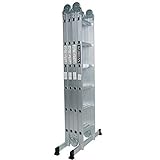WORHAN® MEHRZWECKLEITER ANLEGELEITER STEHLEITER 670cm AUS Aluminium Leiter 6,7m...