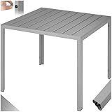 tectake® Gartentisch, Outdoor Esstisch, Balkontisch in Holz Optik,...