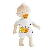 HABA Krümel Babypuppe Beige - Mit magnetischem Schnuller und Body zum wechseln...