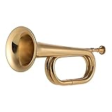 Btuty B Flat Bugle Call Trompete Messing Kavallerie Horn mit Mundstück für...