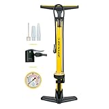 Dunlop Fahrradpumpe mit Manometer - Luftpumpe Fahrrad für Dunlop-, Schrader-...