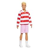 Barbie Fashionistas Ken-Puppe Nr. 241 mit blonden Haaren und einem rot-weiß...