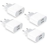 4-Pack USB Ladegerät, 2.1A/5V Netzteil für iPhone 11 XS XR X 8 7 6 6S Plus 14...