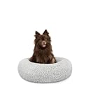 lionto Donutbett für Hunde und Katzen, Flauschiges Hundebett rund für kleine...