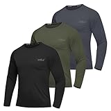 Herren Langarmshirt T-Shirts UV Shirt Sonnenschutz Shirts Atmungsaktiv Schnell...