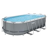 Bestway Power Steel Ersatz Frame Pool ohne Zubehör 549 x 274 x 122 cm, grau,...