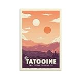 KKMM Tatooine Star Wars Minimalistisches Anime-Retro-Reise-Poster, dekorative...