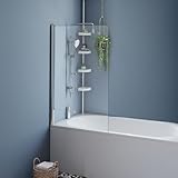 IDMarket - Badewannenabtrennung, 1 Klappe, 70 x 120 cm, mit Profil aus...