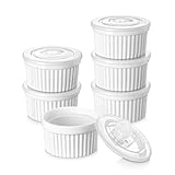 vancasso RAMEKINS 200ml Soufflé Förmchen Set von 6, Ø9.5cm Creme Brulee...