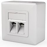 maintec CAT8.1 Universal Netzwerkdose, 40 Gbit/s Ethernet, Aufputz oder...