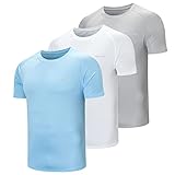 ZENGVEE 3er Pack UV Shirt Herren Rashguard UPF 50+ UV Schutz Shirt Schwimmshirt...