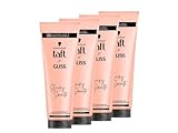 Taft x Gliss Glättungscreme Sleeky Smooth (4x 150 ml), Styling Creme für...