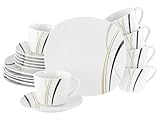 CreaTable, 24028, Serie Square City Line, 18-teiliges Geschirrset für 6...