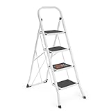 HOUSE DAY Trittleiter - Leiter 4 Stufen Trittleiter Klappbar mit...