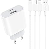 Schnellladegerät und Ladekabel for iPhone - 20W Ladegerät mit 2M...