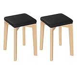 WOLTU Esszimmerstühle, Küchenstuhl aus Massivholz, Holzhocker im Esszimmer,...