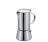 Cilio 0000342048 Espressokocher Aida poliert, 4 Tassen, Edelstahl, silber, 17,5...