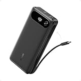 Anker Powerbank, 20.000mAh tragbares Ladegerät mit integriertem USB-C-Kabel,...