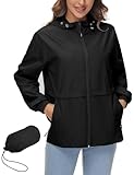IECCP Regenjacke Damen Große Wasserdicht Atmungsaktiv Regenmantel Leichte...